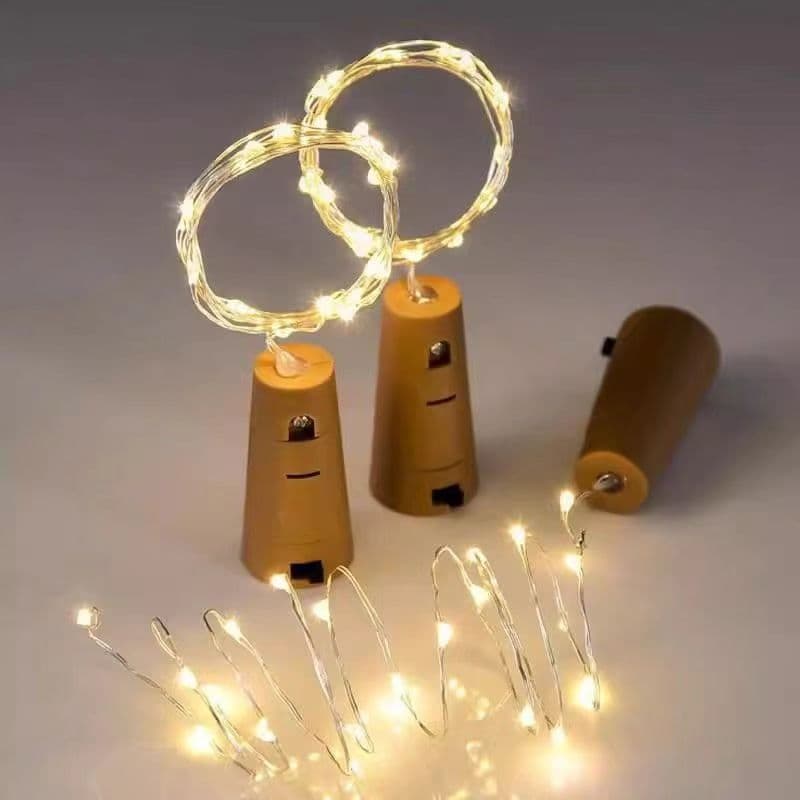 LED Wine Bottle Stopper, Copper Wire Light, Button Box, Copper Wire Lamp, String Lamp, Bar Decoration Lamp, Ambient Small Colored Light String