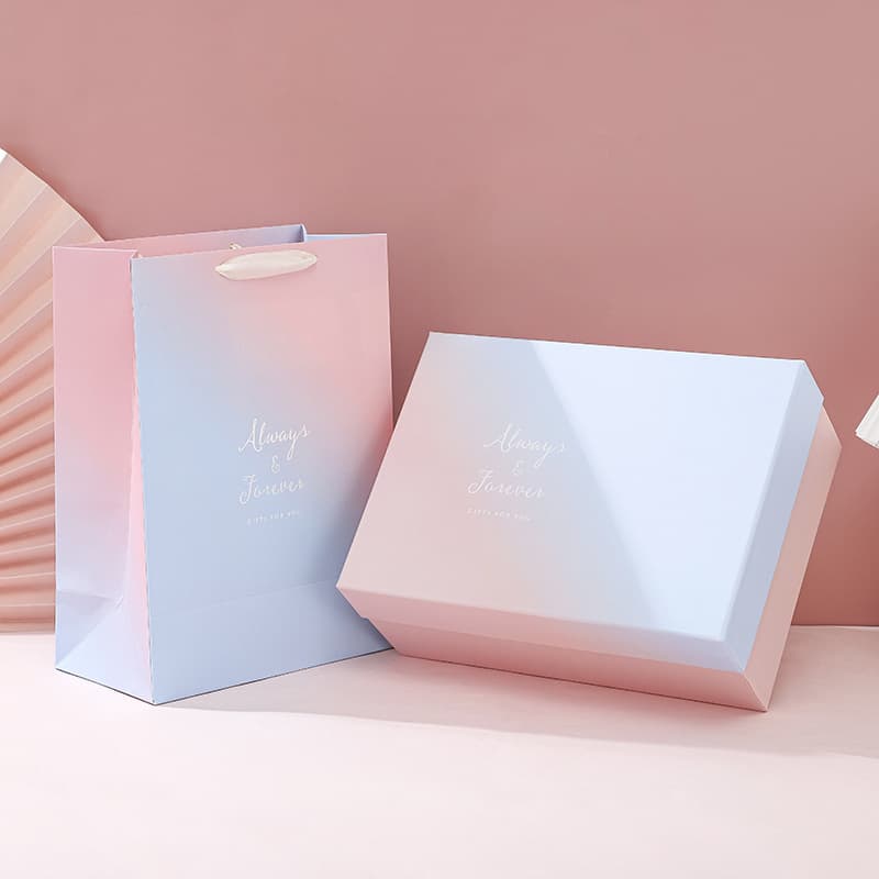 Chinese Valentine's Day gift box, cosmetic gift box, gradient color gift box, large gift box, birthday gift box
