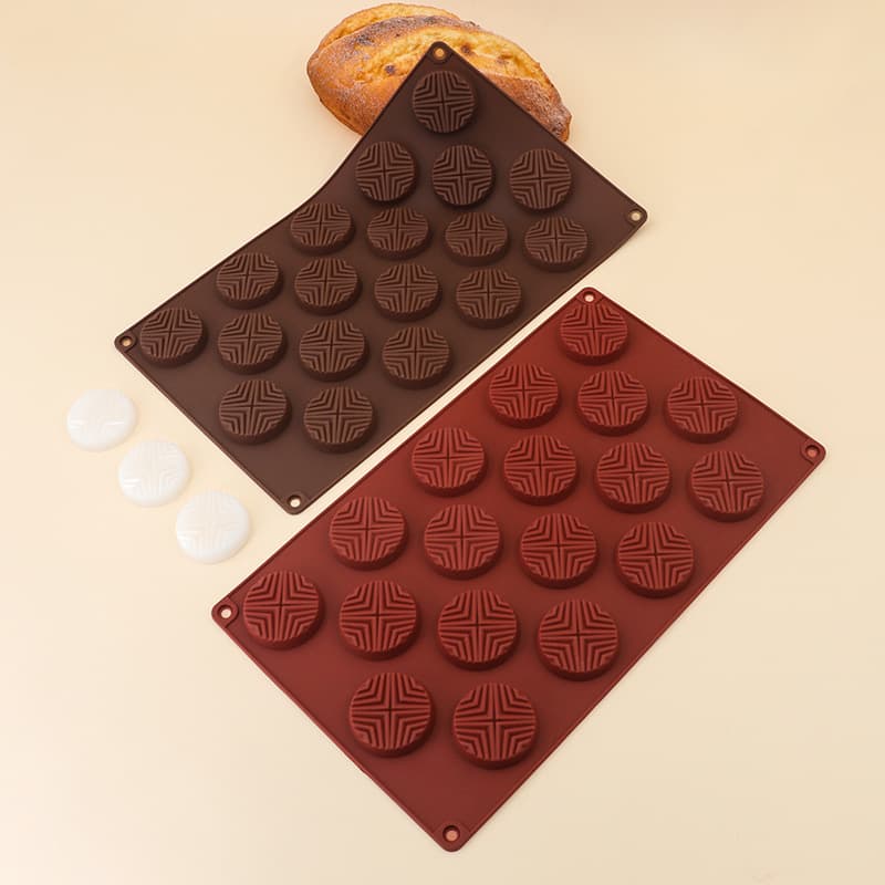 18-Cavity Chocolate Block Mousse Cake Mold, Silicone Baking Mold for Jelly, Baby Food