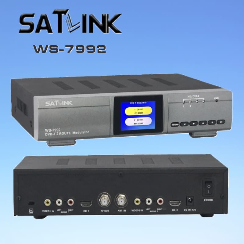 Satlink WS-7992 Two Route DVB-T modulator/ AV/ HDMI 2-channel modulator