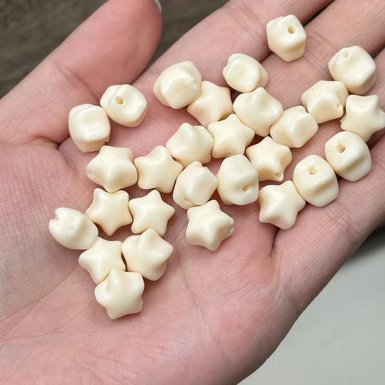 Ivory Nut Little Star Carved Matching Beads DIY Bodhi Seed Bracelet Super Cute Accessories Handheld Components Unisex