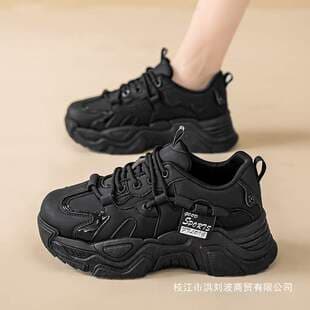 Korean Style New Dad Shoes Women 2025 Spring Student Versatile Sports Shoes Women Casual Thick Sole Heightening Shoes Women Shoes