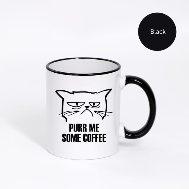 Amazon Cross-Border Best-Selling Sublimation Gift Mug Round Handle Inner Color White Cup Photo Print LOGO Ceramic Mug