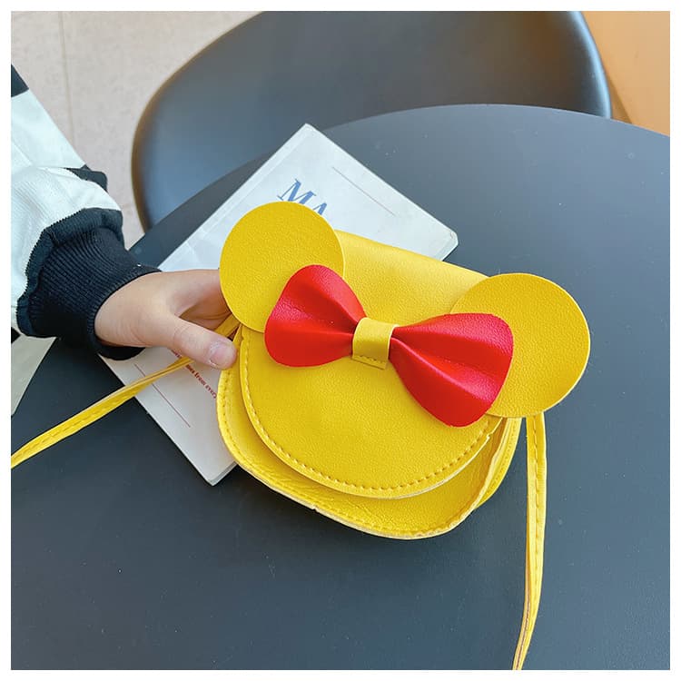 New Children's Bow Shoulder Bag Street Fashion Crossbody Coin Purse Girl Mini Bag Princess Bag