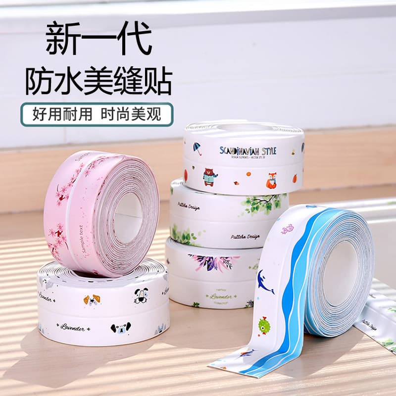 Anti-Mildew Stickers for Kitchen and Bathroom, Anti-Oil Adhesive Tape for Kitchen and Sink, Anti-Mildew and Waterproof Stickers for Sink and Toilet, Toilet Sewing Stickers