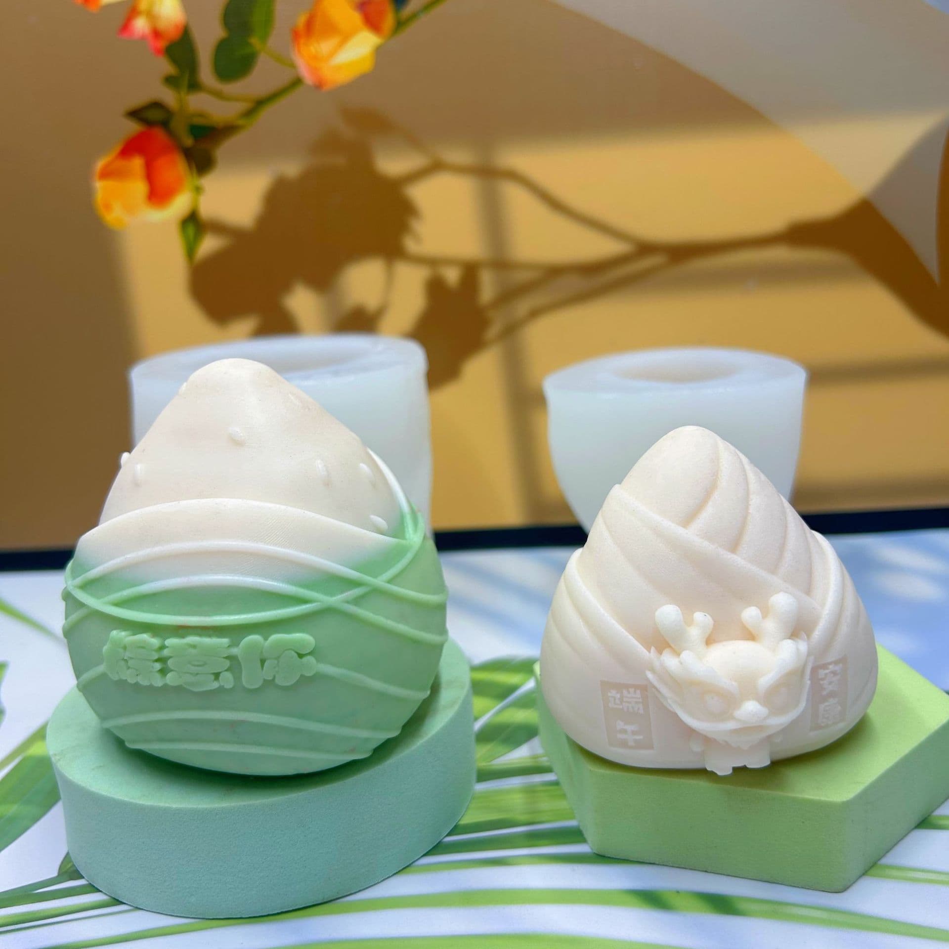 Dragon Boat Festival Zongzi Shape Scented Candle Silicone Mold Festival Creative Fragrance Souvenir Home Ornament Mold