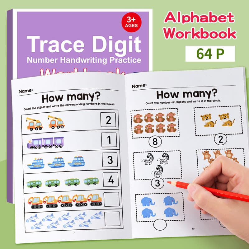 Cross-border Math Fill-in-the-Blank Book for Early Childhood Logical Thinking, Pattern Recognition Training, Fun and Introductory Math Workbook