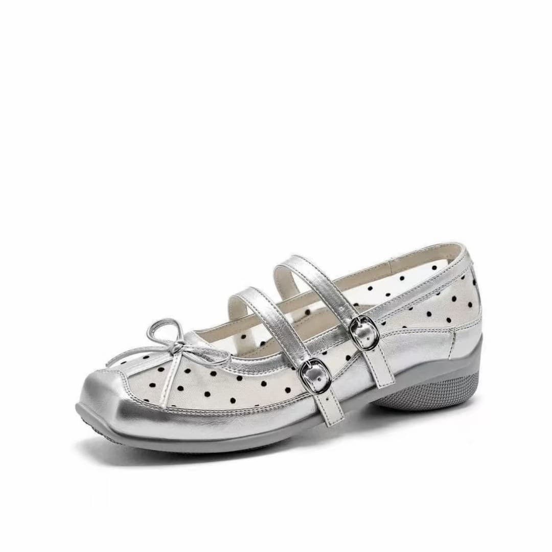 Thick Sole Platform Ballet Flats for Women 2026 New Summer Stunning with Skirts Casual Mesh Mary Jane Shoes