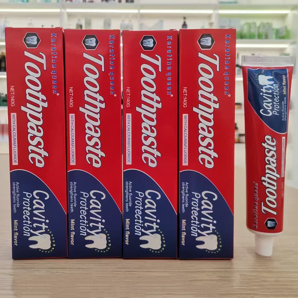 Keratine Queen Toothpaste 140g Removes Stains Freshens Breath Export Supply In Stock