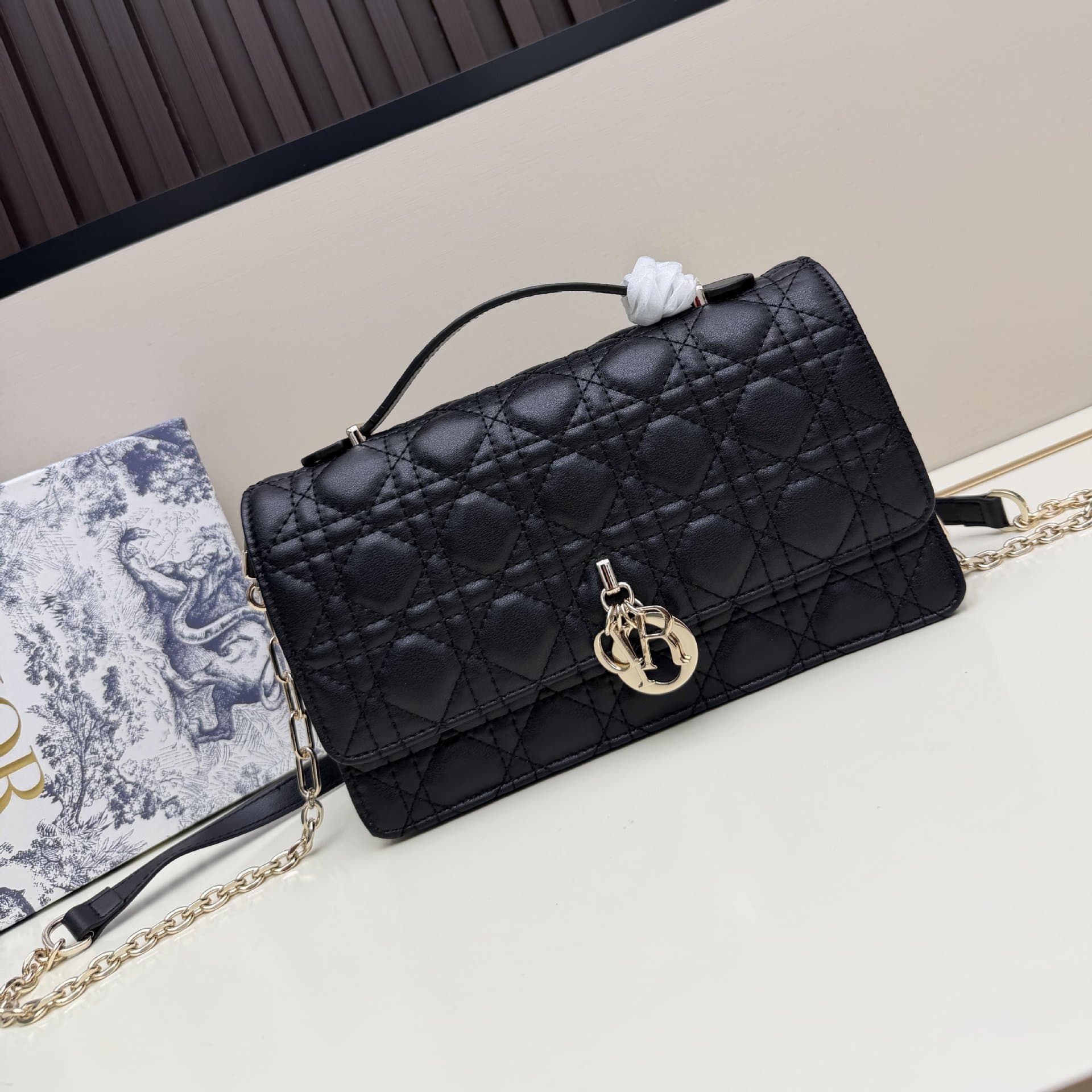 Summer Fashion New Premium D-Style Handbag Classic Quilted Chain Bag Shoulder Crossbody Lady Dior Bag