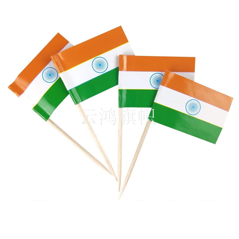 India Toothpick Flag Fruit Cake Burger Picks Various Countries Flags India Toothpick Flag Cross-border Amazon Source Now