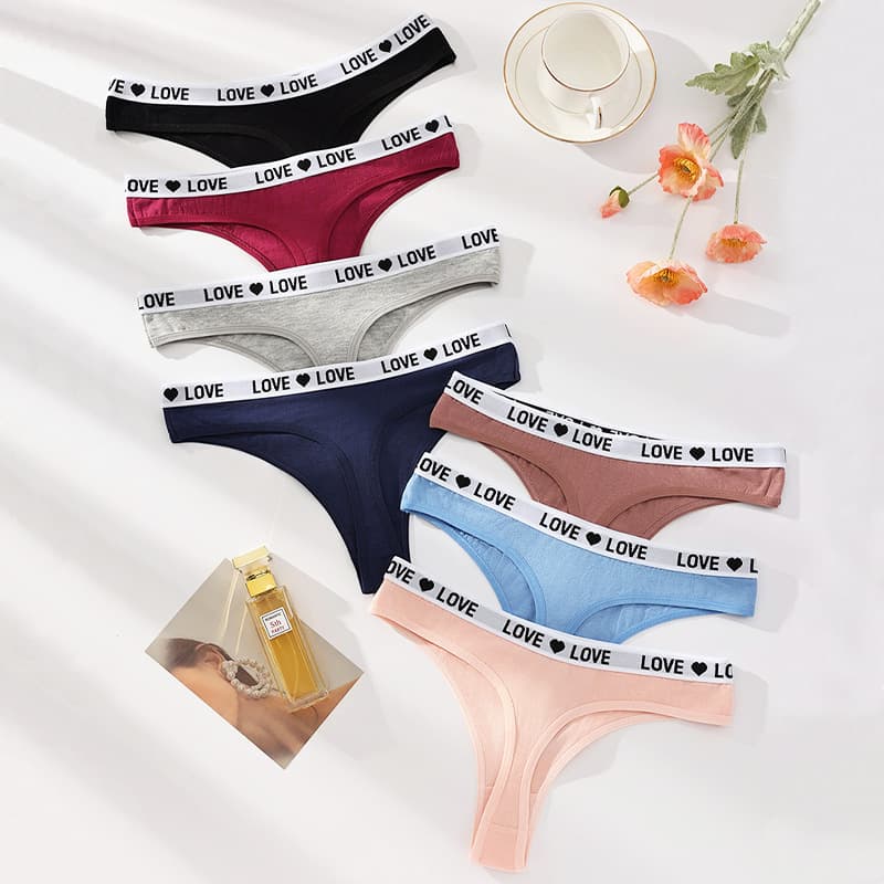Cross-border Hot Selling Low Waist Thong Women's Triangle Panties Cotton Sexy Yoga Fitness Sports Underwear