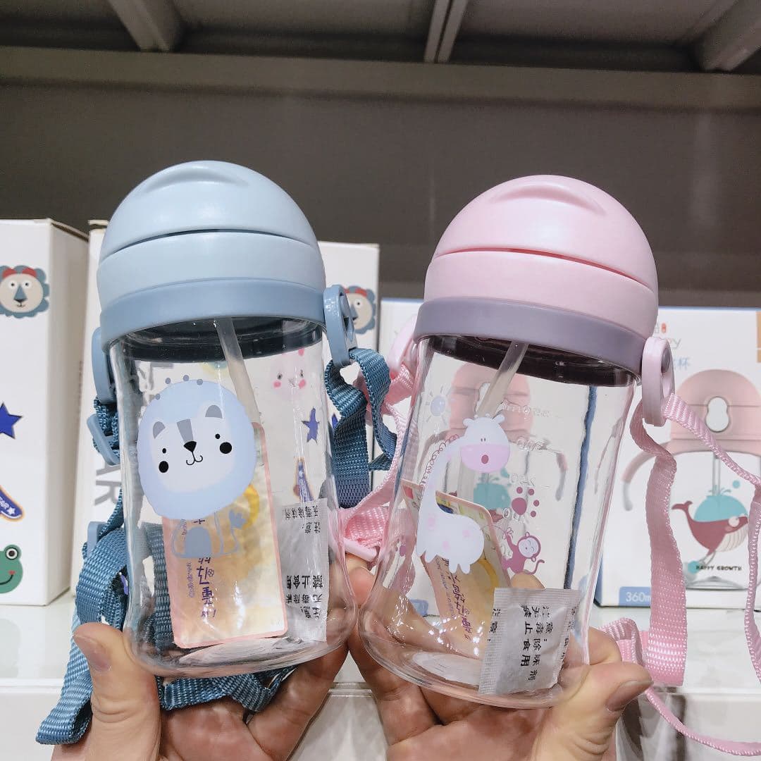 Children's Straw Cup Baby Learning Drinking Plastic Water Cup Anti-choking Portable Kindergarten Water