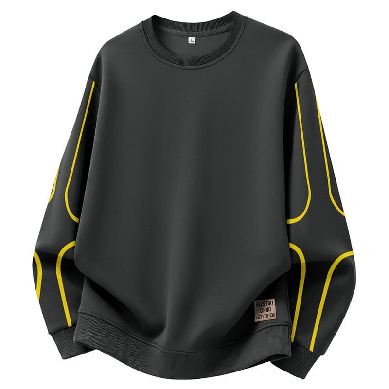 【Plus Size Hoodie M-8XL】2026 New Arrival Printed Hoodie for Men with 3D Line Design, Loose Fit, Autumn