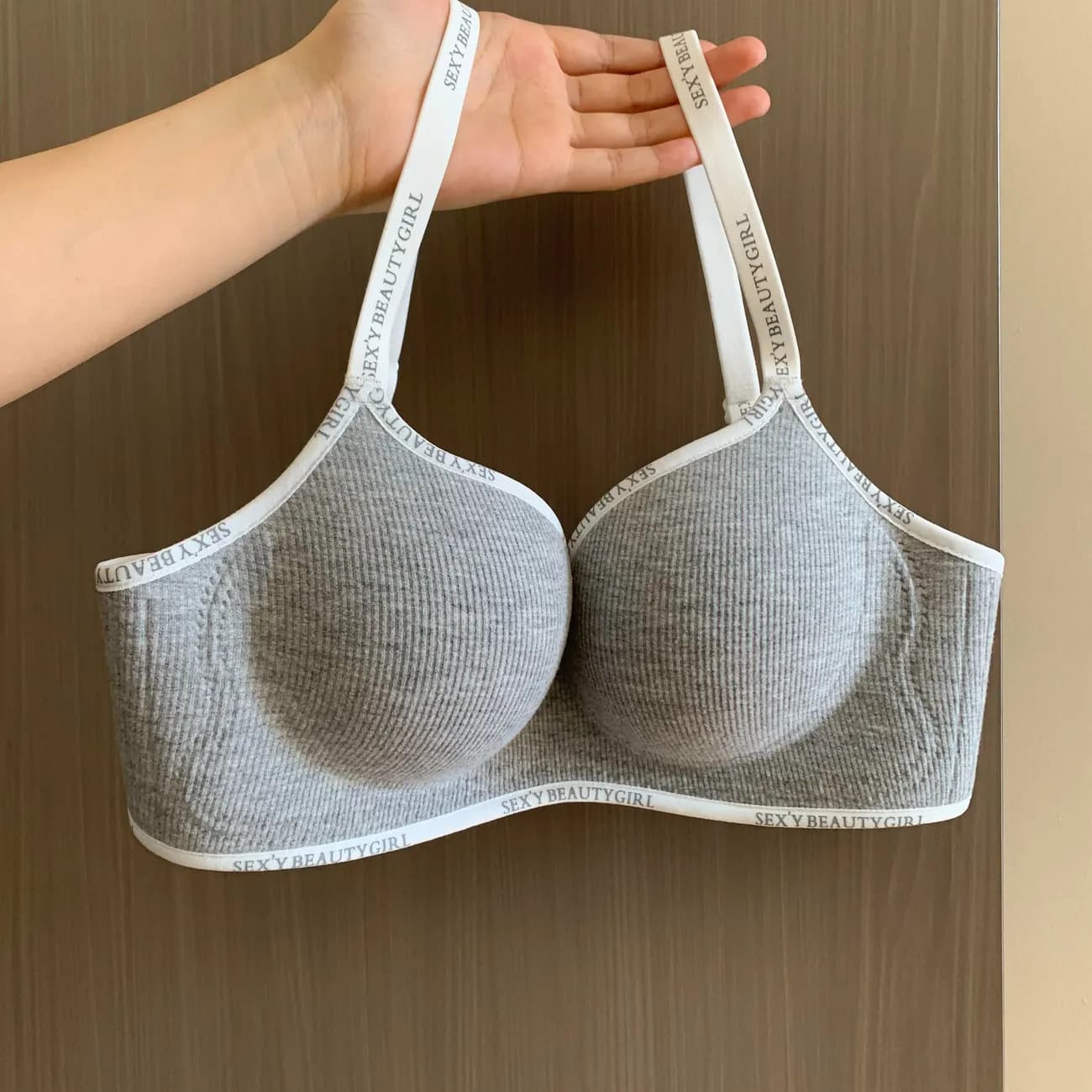 Push-Up Bra for Small Bust, Lifting and Enhancing, Anti-Sagging, Back-Smoothing, Letter Design Bra