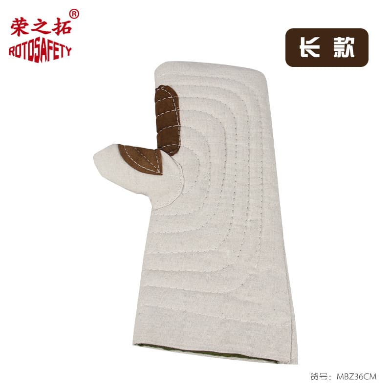 Oven Microwave Cotton High-Temperature Resistant Thickened Heat-Insulation Gloves, Industrial Baking Kiln Protective Work Gloves