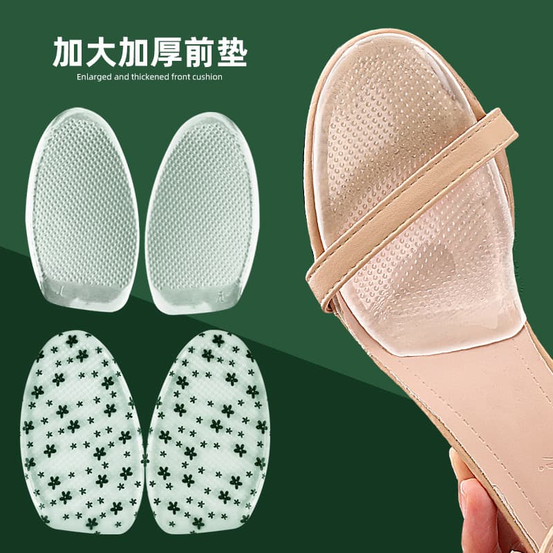 Extra Thick and Large Front Insole, Unisex Half-Size Forefoot Pad, Invisible Shoe Insert GEL Transparent High Heel Front Half Shoe Sticker