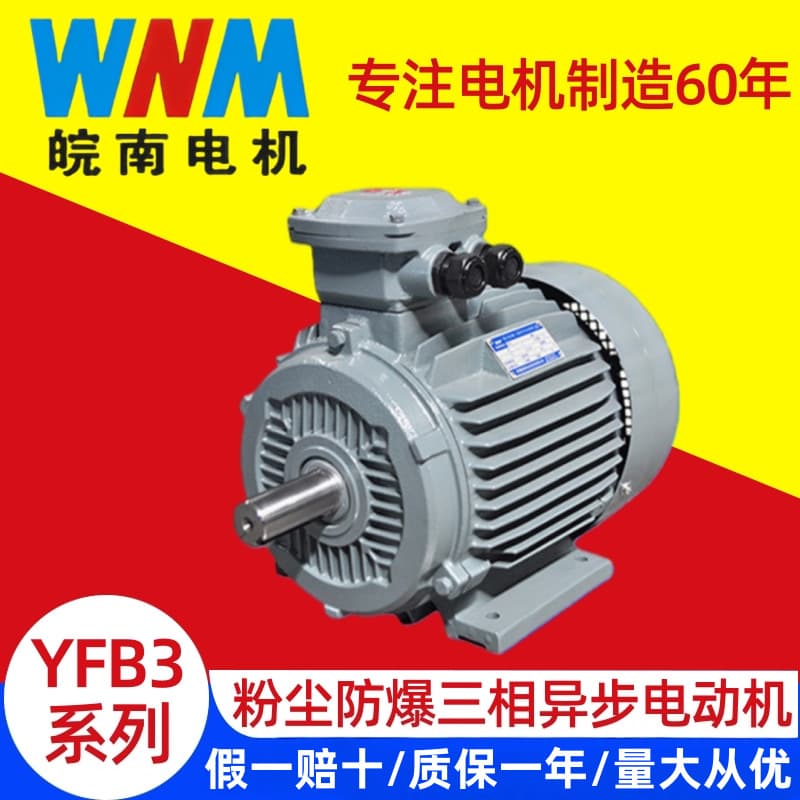Anhui Wannan YFB3 series dust explosion-proof three-phase asynchronous motor three-level energy efficiency all-copper coil