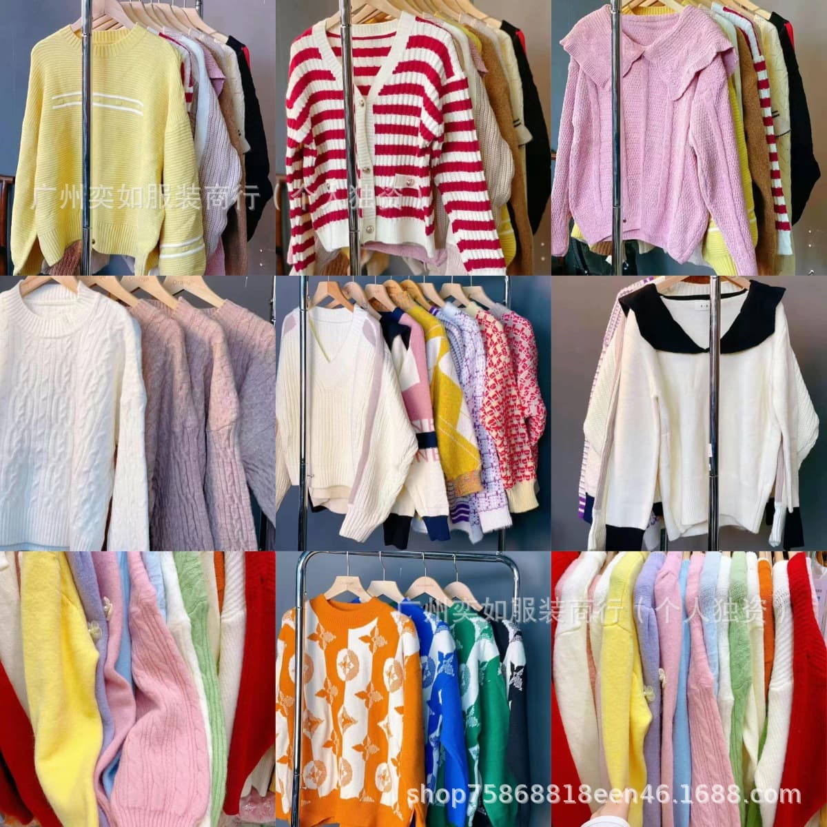 1-5 Yuan Cheap Sweaters for Women, New Autumn and Winter Stock French-Style Knit Sweaters, Loose Outerwear, Export Goods