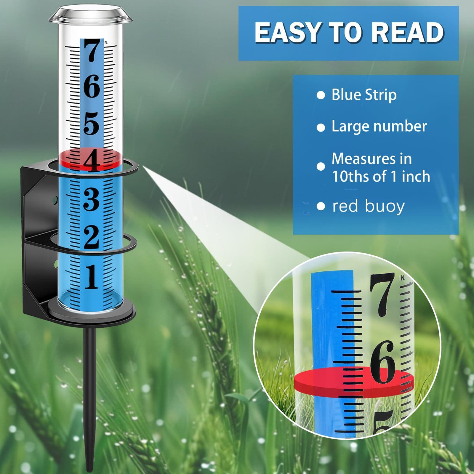 Cross-Border New Outdoor Metal Stand Rain Gauge, Garden Water Measurement Tool, Factory Direct