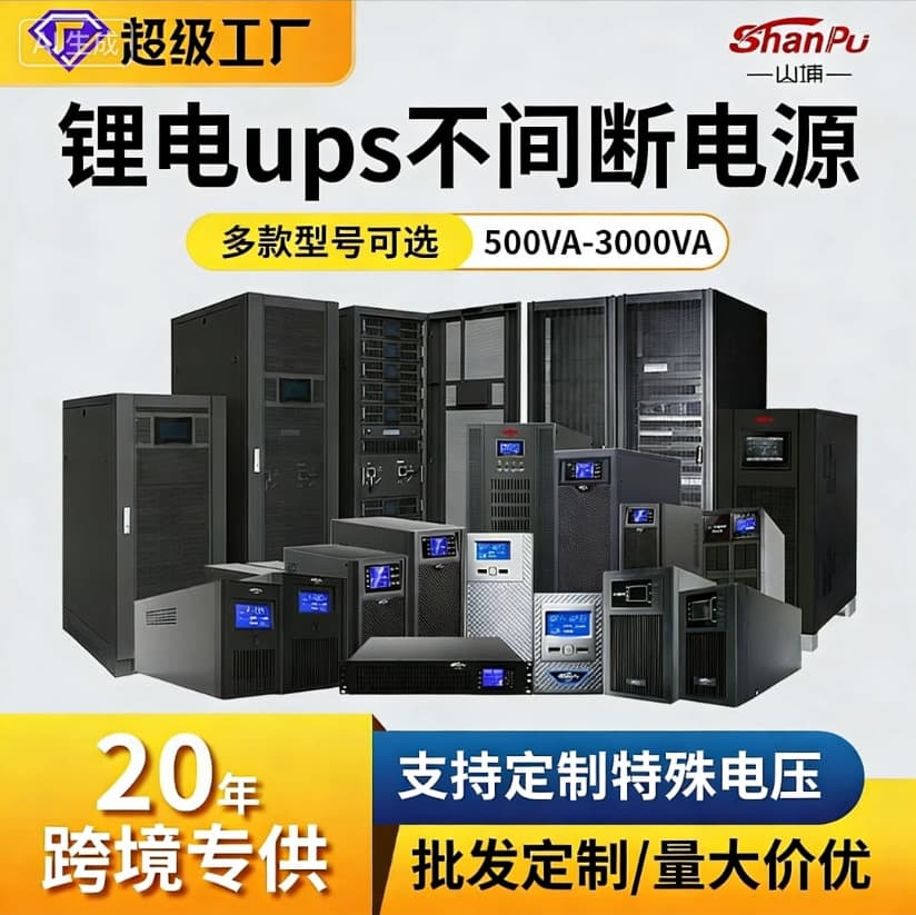 Custom Lithium UPS Uninterruptible Power Supply 110V-220V Built-in LiFePO4 Battery Medical Equipment UPS