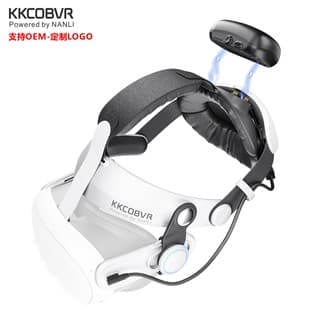 KKCOBVR Q3PRO Magnetic Charging Head Strap 10000mAh for Quest 3, Halo Elite Head Strap