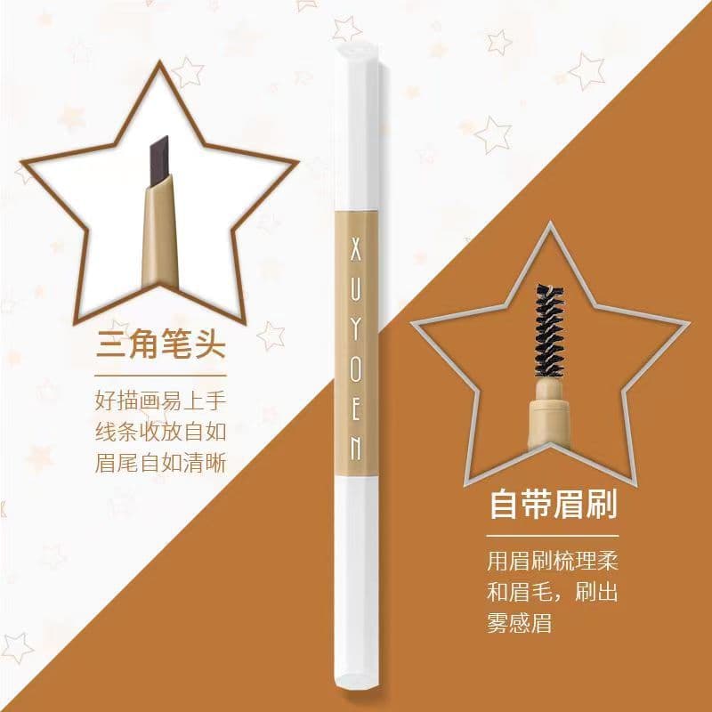 Xi Yuan X03 Octagonal Shaping Eyebrow Pencil Matte Effect Brush Triangular Tip Acrylic Box Drop Shipping