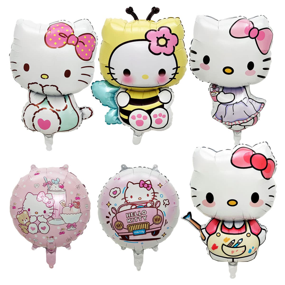 Cross-Border New Kt Cat Cute Hello Kitty Kt Aluminum Foil Balloons Cartoon Shape Birthday Party Decoration Balloons Wholesale