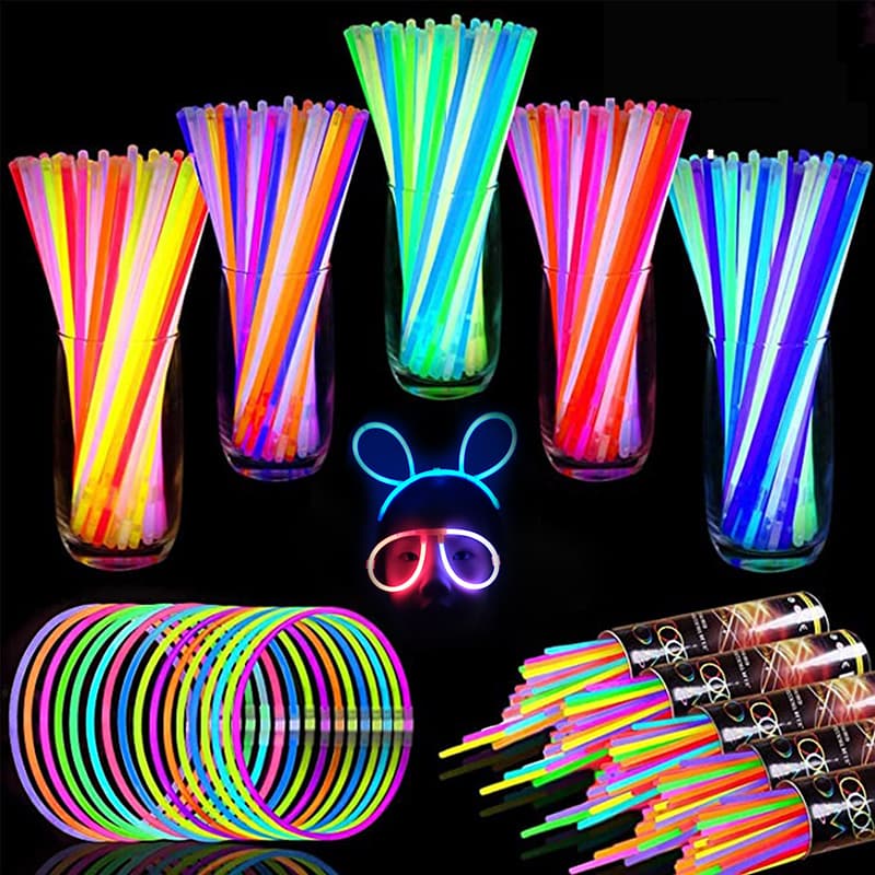 Mid-Autumn Festival Fluorescent Stick Glowing Wholesale Children's Glow Stick Silver Glow Stick Wristband Lantern Concert National Day