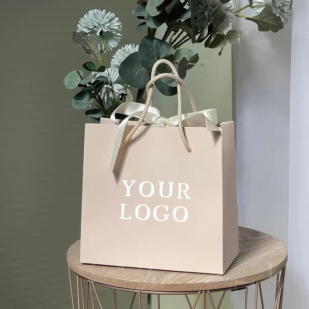 Paper bag customization business packaging jewelry paper shopping bag luxury gift paper bag with your own LOGO