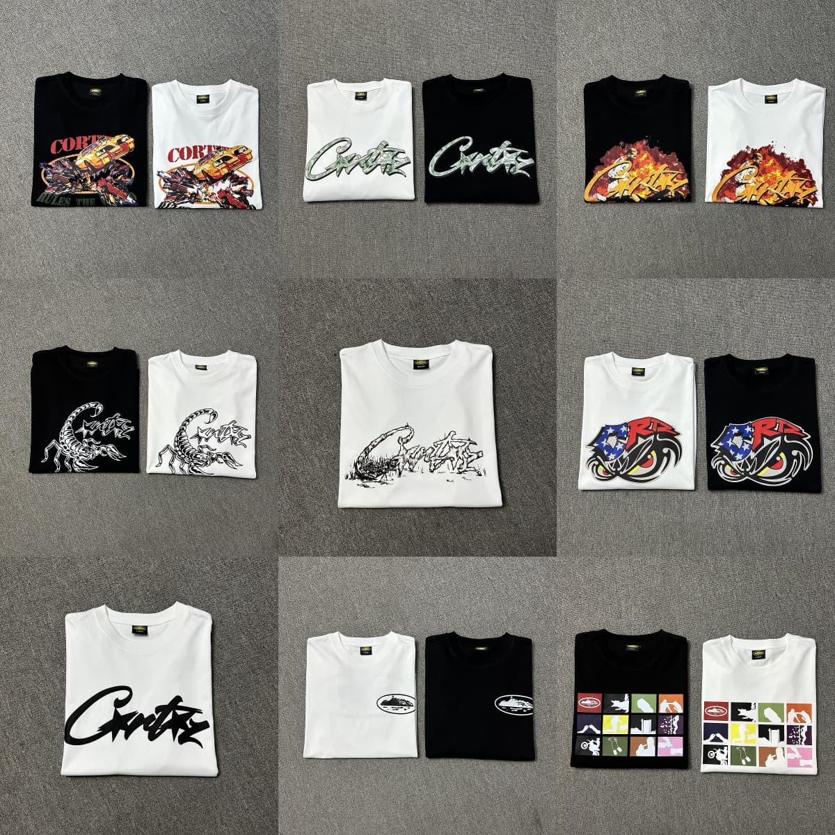 2024 new corteiz Alcatraz short-sleeved T-shirt letters Saint Paul limited round neck American casual loose half-sleeved