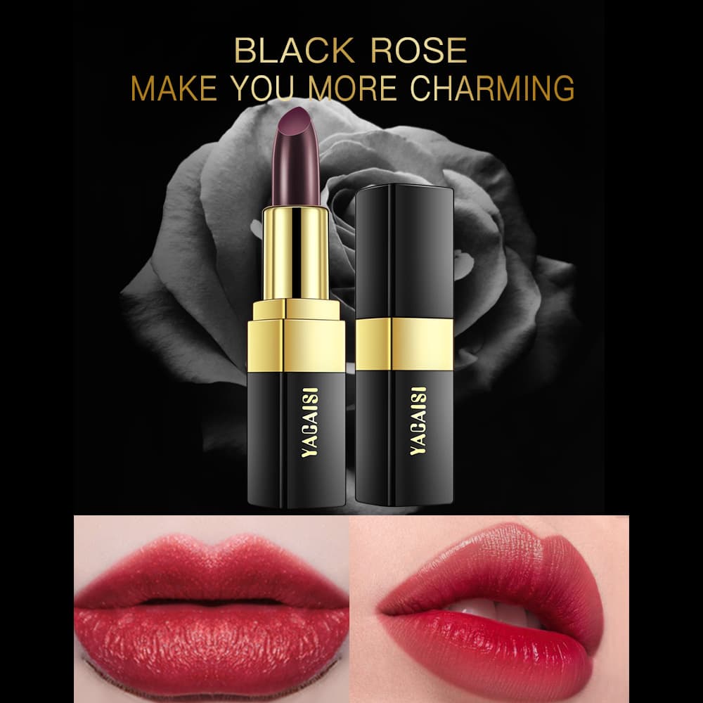Yacaisi red blue black rose gradient warm lipstick moisturizing festival stage makeup gilded color changing lipstick