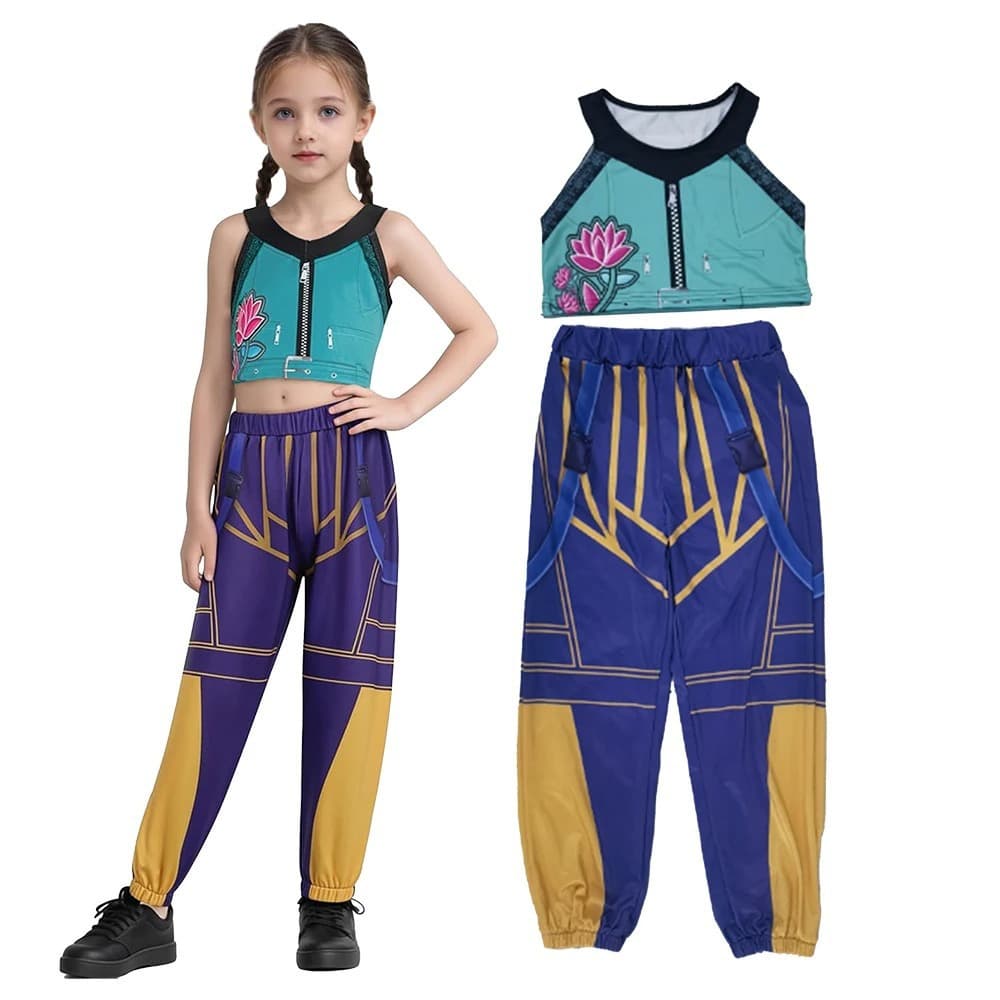 New Cross-Border Demon Hunter Girl Group Cosplay Costume for Girls, Devil Hunter KPOP Pop Singer Halloween Princess