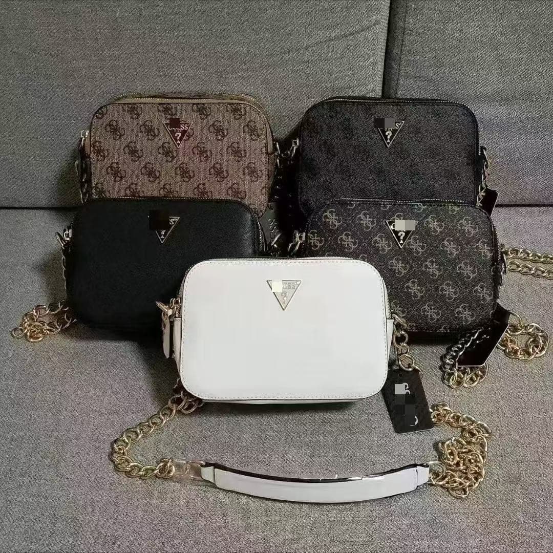 Gs guess new foreign trade European and American retro fashion contrast small square bag camera bag chain plaid shoulder crossbody