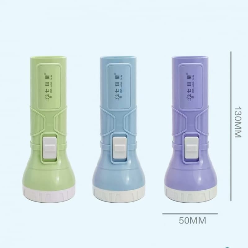 LED plastic flashlight charging emergency bright flashlight lithium battery small flashlight waterproof rechargeable gift flashlight