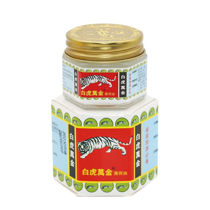 White Tiger Wan Jin Peppermint Oil Tiger Balm Cooling Oil Shoulder Neck Leg Massage Soothing 15g