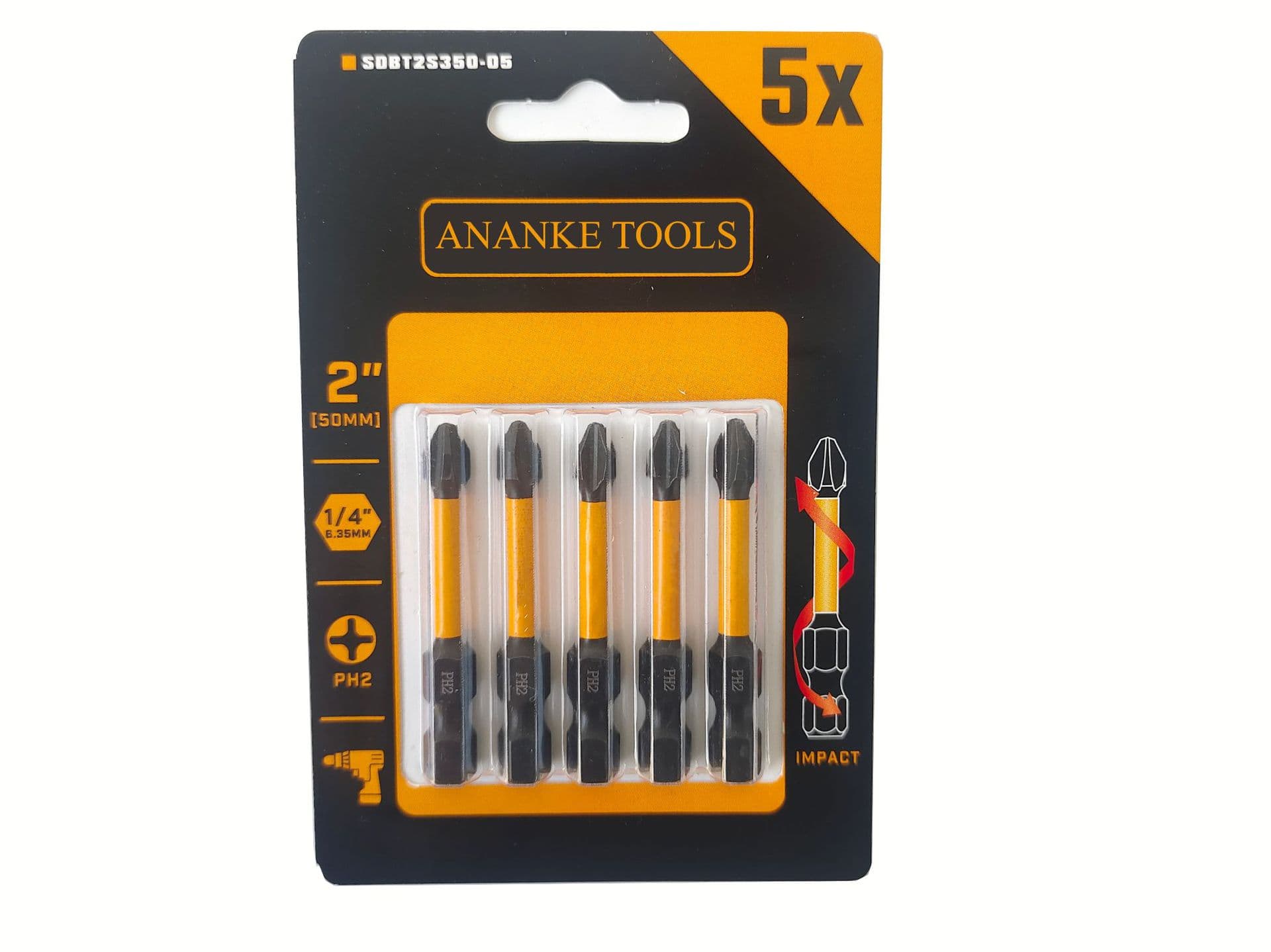 Ananke Impact Magnetic Screwdriver Bit Set Cross S2 High Hardness Drill Bit Screwdriver Bit Set