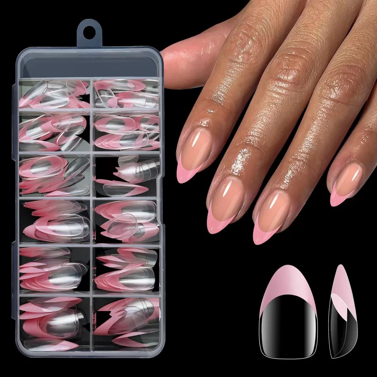 High Quality 120pcs Factory Professional Seamless Gel Nail Tips Full Cover Acrylic French Nail Art Artificial