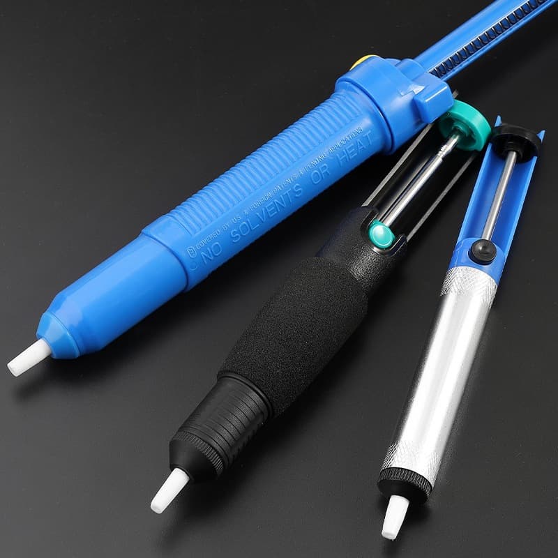 Powerful solder suction device manual plastic desoldering pump solder suction device all-aluminum high temperature resistant solder suction pen for welding