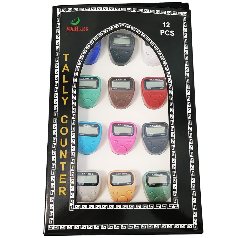 SXH5136 Brand 506 Light-Up Ring Counting Watch Finger Mini Electronic Calculator LED Paper Box Counter