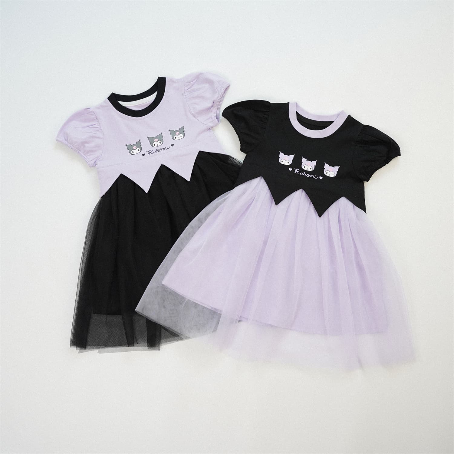 Girls Summer Dress 2026 Summer Patchwork Cartoon Short Sleeve Cotton Long Dress Baby Girl Outfit