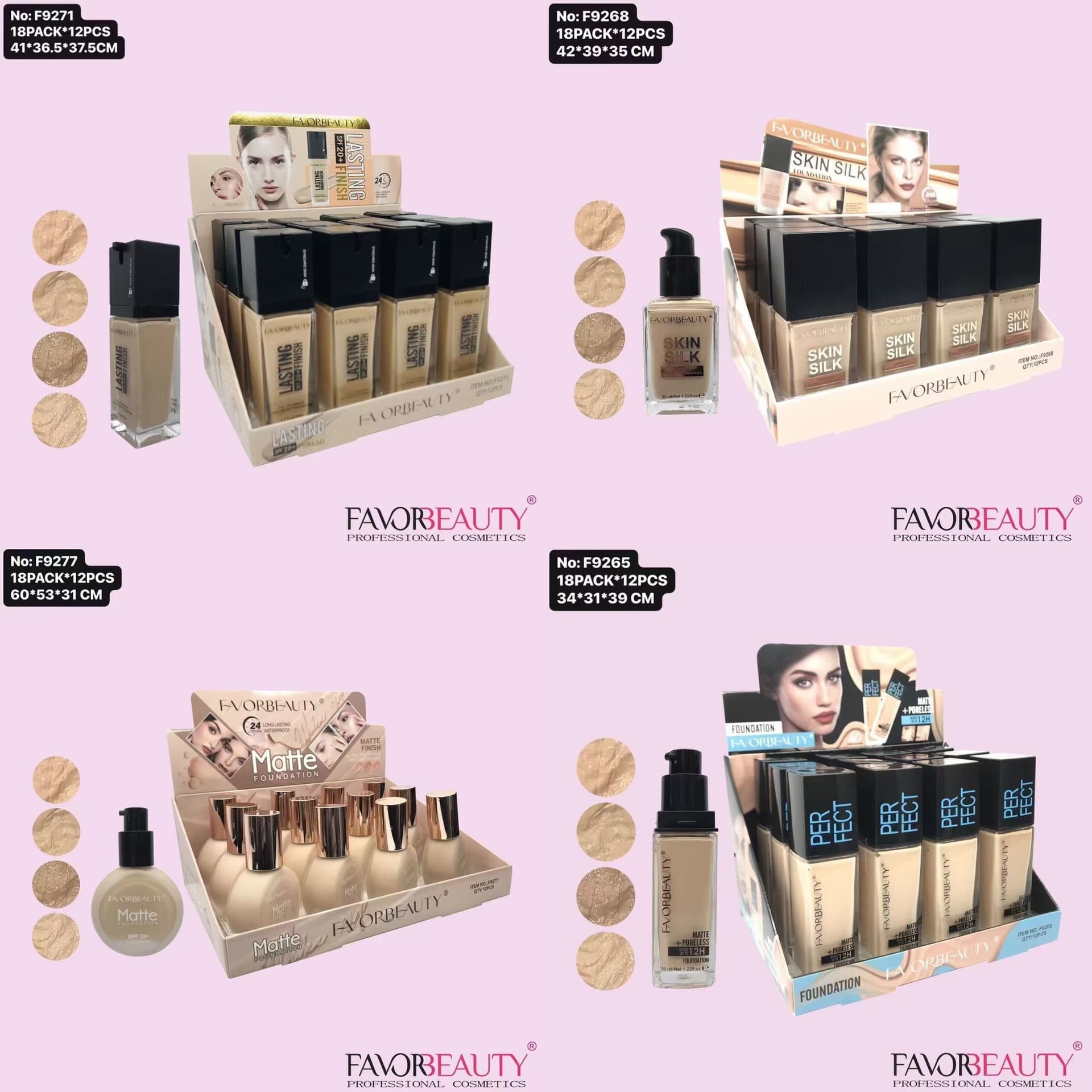 Cross-border hot product FAVORBEAUTY liquid foundation waterproof concealer long-lasting South American color non-removing makeup oil control foundation cream