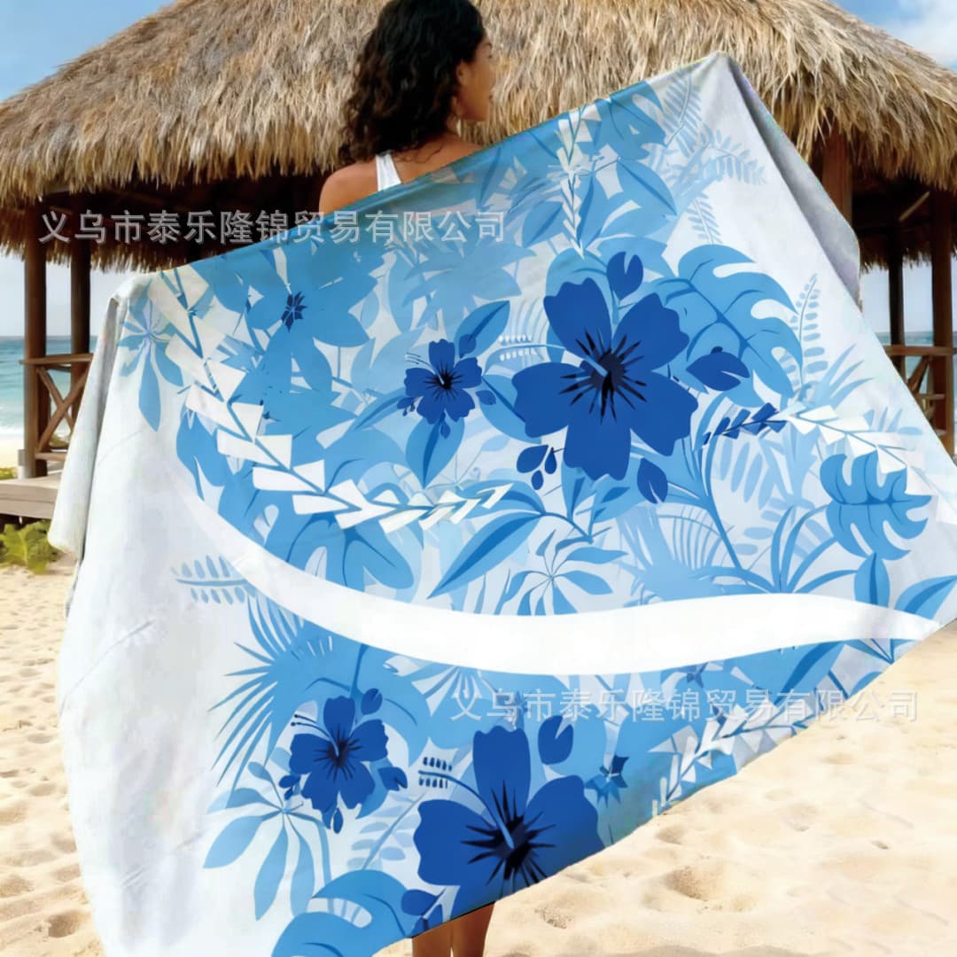 Factory direct South Pacific Islands hibiscus print half-sarong Fiji sulu bikini cover-up