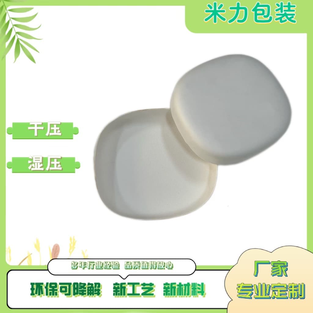 Pulp molded eco-friendly premium recommended paper trays, sugarcane pulp, degradable, drop-proof, and shock-absorbent packaging, white paper boxes.
