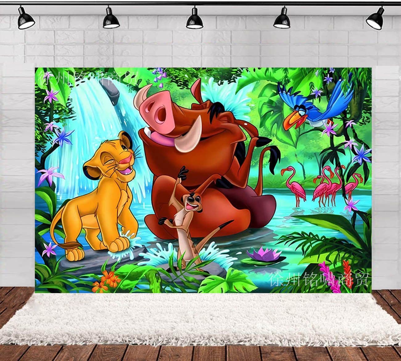 Amazon forest animal Lion King theme birthday background cloth foreign trade newborn shower party photo supplies