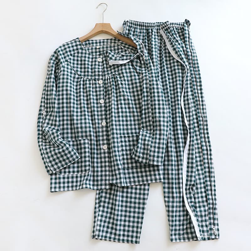 Women's Easy-to-Wear and Remove Nursing Clothing for Acupuncture, Hemiplegic Elderly, Paralyzed Bedridden Patients, Rehabilitation Arm Fracture Postoperative Physiotherapy Garment