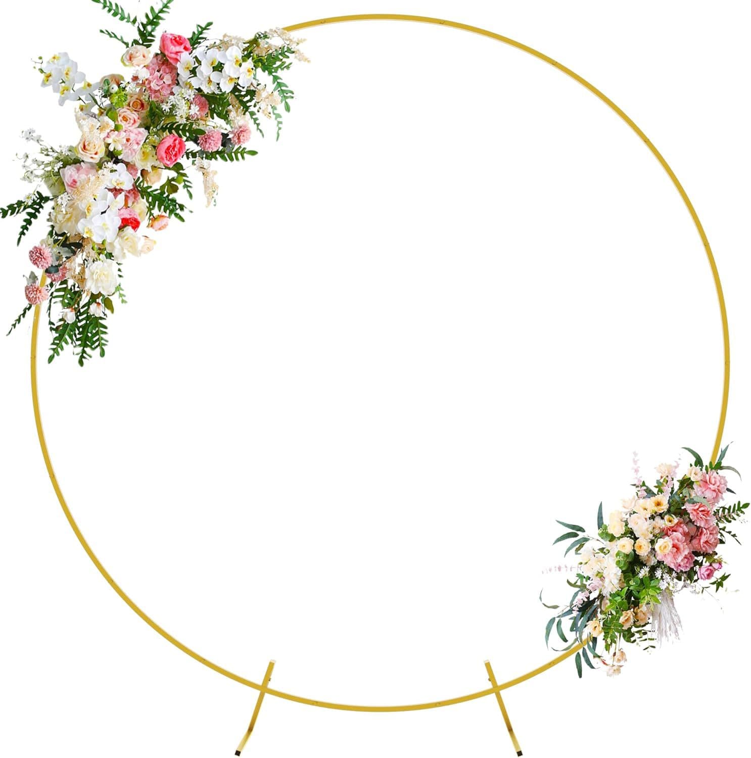 Round background stand balloon arch stand golden wedding birthday party event ceremony decoration wedding layout props