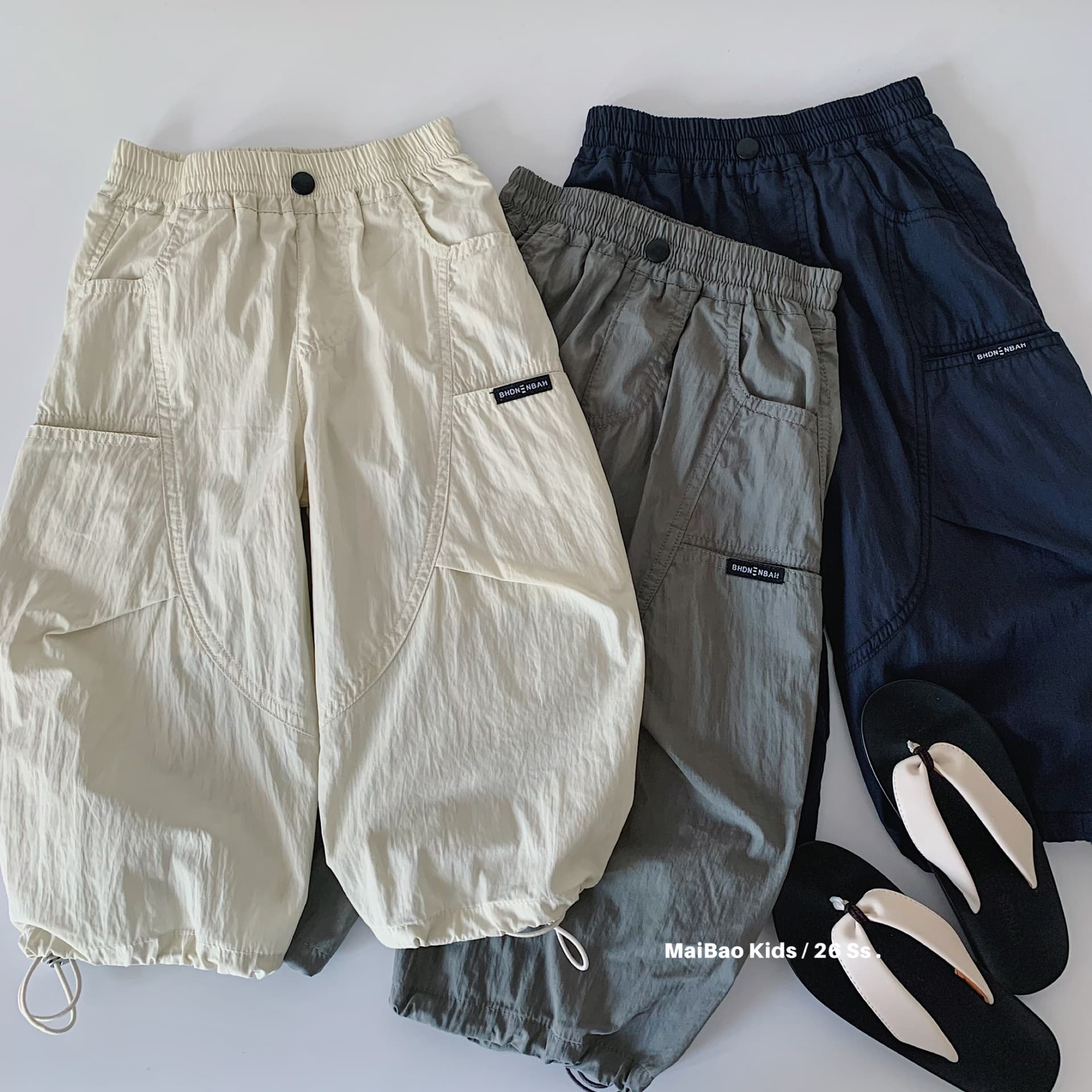 Maibao Boys' Pants 2026 Summer New Style Kids' Loose Thin Cargo Pants Baby Cuffed Pants Long Pants Wholesale