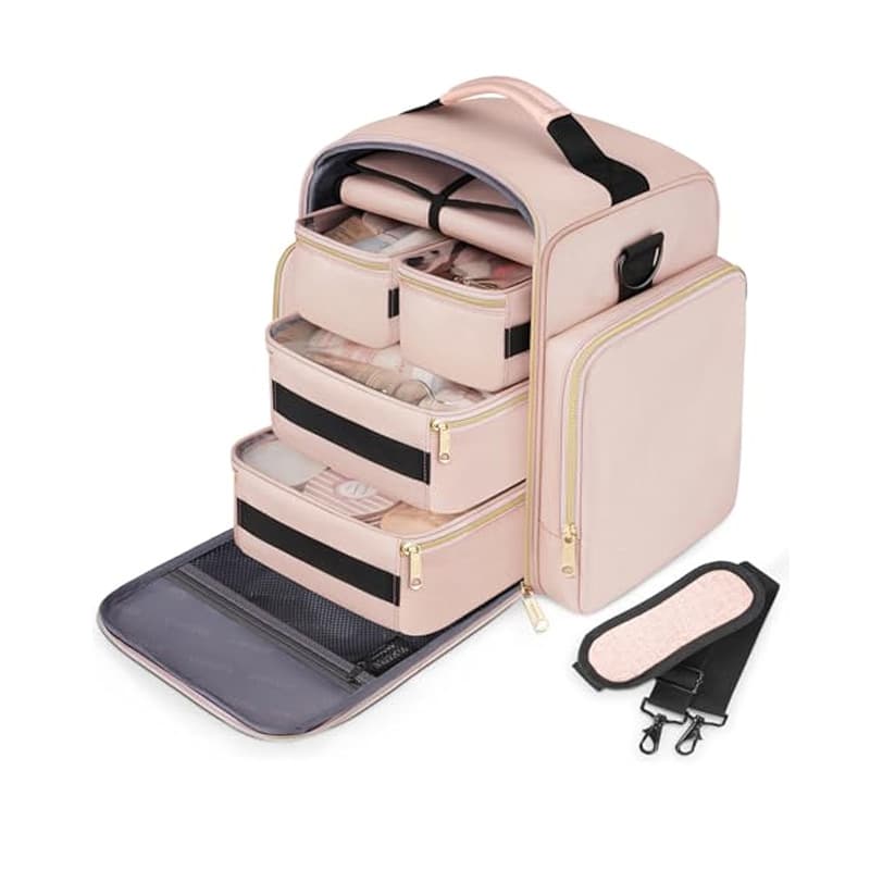 Travel cosmetic bag storage bag 4 detachable boxes 1 jewelry organizer multiple storage bags cosmetic bag