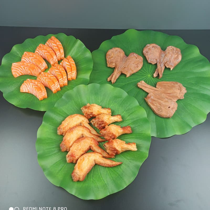 Artificial Lotus Leaf Plastic Green Leaf Fruit Shop Decoration Non-Slip Mat Seafood Buffet Mat Paper Cold Dish Banana Leaf